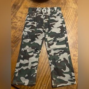 Camouflage Pants Snap Adjustable Waist, Boys 3T outdoors casual sportswear
